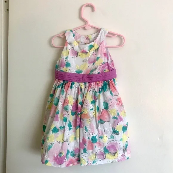 Robe De Printemps Pâques Pour Fille Taille 2T – Marque Jessica Ann, Sans Manches, Multicolore – Neuve